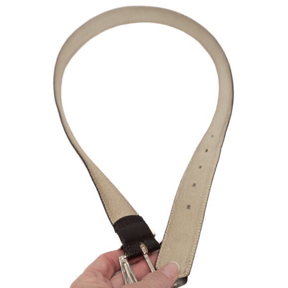 Christian Dior Dark Brown Leather Belt Size M/L - Picture 3 of 8